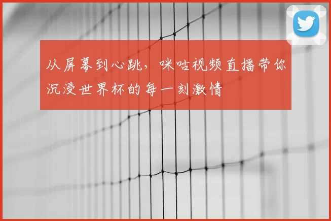 从屏幕到心跳,咪咕视频直播带你沉浸世界杯的每一刻激情